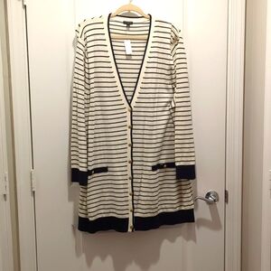 NWT Talbots Long Sleeved Striped Cardigan Size 3x